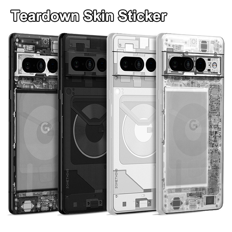 Teardown Decal Skin สําหรับ Google Pixel 8 7 6 Pro 6A 7A กลับป้องกันหน้าจอฟิล์มฝาครอบ Circuit Board Tear Down Matte สติกเกอร์