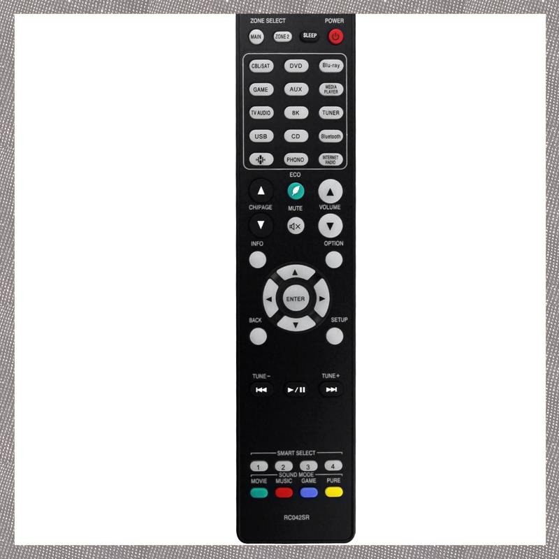 [MLO] RC042SR เปลี่ยนรีโมทคอนโทรลรีโมทคอนโทรลสีดํารีโมทคอนโทรลพลาสติกสําหรับ 4K UHD Ultra HD AV Rece