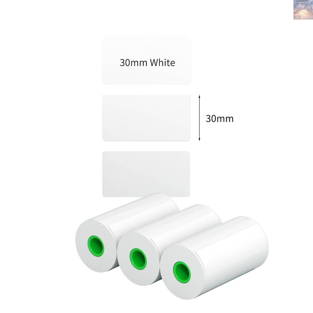 [โปรโมชั่น] PeriPage 3 Rolls Label Thermal Paper Sticker Self-Adhesive Printable Paper Roll Label Pa