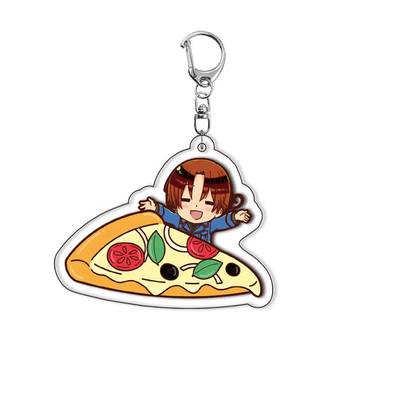 Hetalia Axis Powers APH All Chibi ตัวอักษรพวงกุญแจแหวนสําหรับอุปกรณ์เสริมกระเป๋าจี้การ์ตูน Key