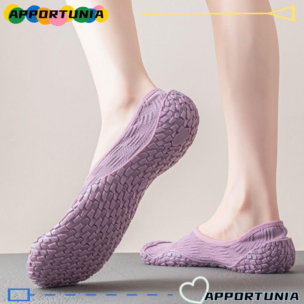 APPORTUNIA รองเท้าออกกำลังกายในร่ม ดีไซน์คล้ายถุงเท้า เหมาะสำหรับกิจกรรมหลายอย่าง เช่น แอโรบิก ฟิตเนส และโยคะ เบาและกันลื่น