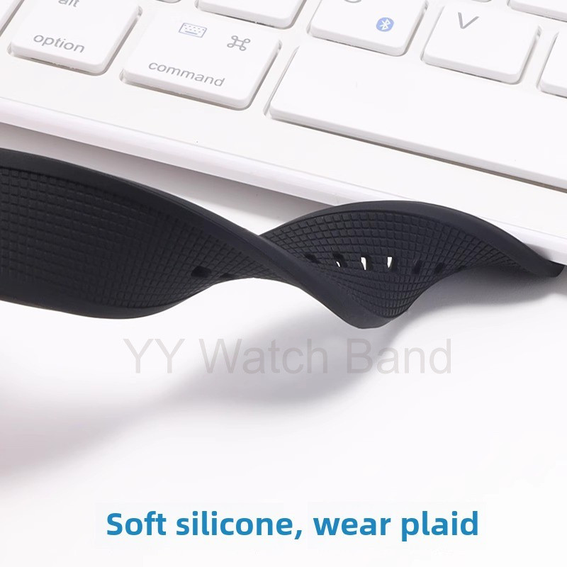 สายยาง 18/19/20/22/24 มม. เหมาะสําหรับ Seiko No. 5 สายนาฬิกาซิลิโคน Water Ghost Abalone สามารถดําน้ํากีฬาสายรัดกลเปลี่ยนสร้อยข้อมือนาฬิกา - รูปที่ 2