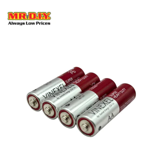 [2 แพ็ก] VINEXEL ถ่าน Super Heavy Duty AA R6 1.5V จำนวน 4 ก้อน/แพ็ก
