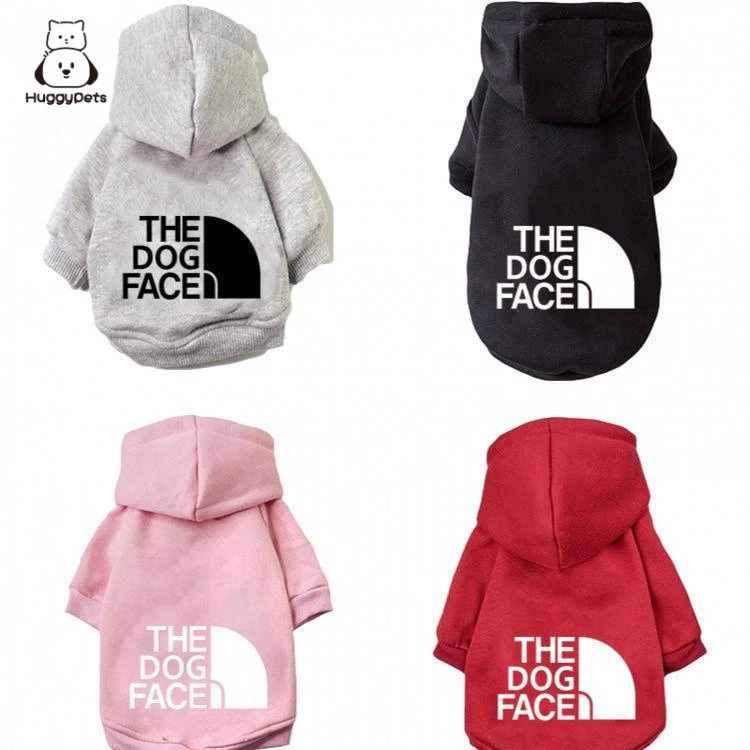 HuggyPets เสื้อผ้าสัตว์เลี้ยงเสื้อแจ็คเก็ตเนื้อผ้าฝ้ายแฟชั่นมีฮู้ดสไตล์ฝรั่งเศสสําหรับสุนัข