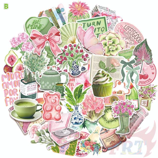 ❉ สติ๊กเกอร์ศิลปะมัทฉะลาเต้ ❉ 50 ชิ้น/เซ็ตกันน้ํา DIY Fashion Decals สติ๊กเกอร์ Doodle