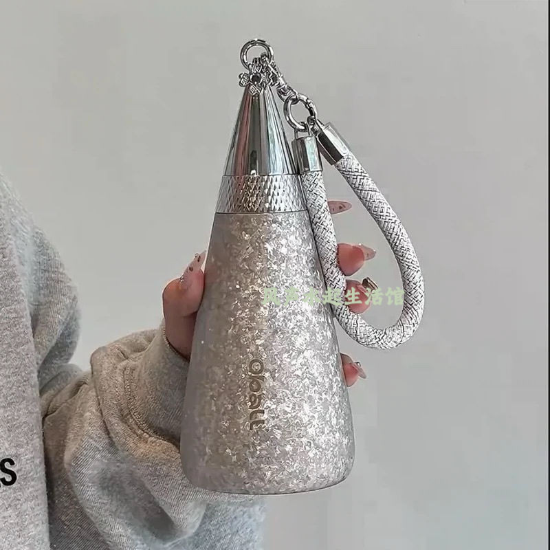 Oball Pure Titanium Thermos Cup Straw Water Cup Girl High-value Office Car Goddess Birthday Gift Tit