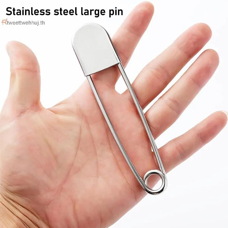 Tw ขนาดใหญ่สแตนเลส Safety Pin 1 ชิ้น 12.8 ซม.DIY เย็บเครื่องมืออุปกรณ์เสริมเข็มห่อ Safety Pins สําหรับแก้ไขไฟล์ huj