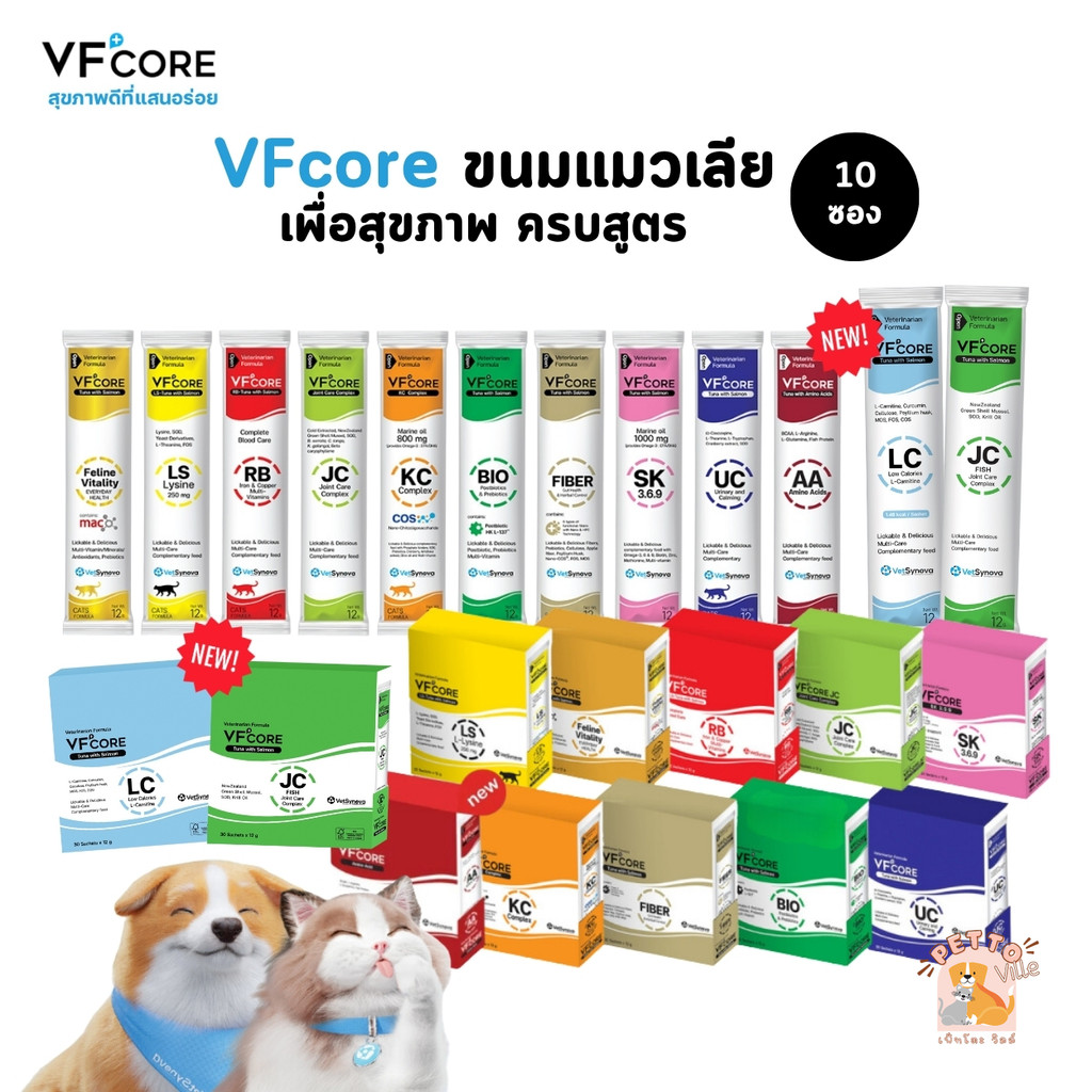 VFcore อาหารเสริมรูปแบบแมวเลีย 10 ซอง