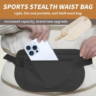 European travel close fitting anti-theft bag, sports stealth waist bag, ultra-thin invisible fitness