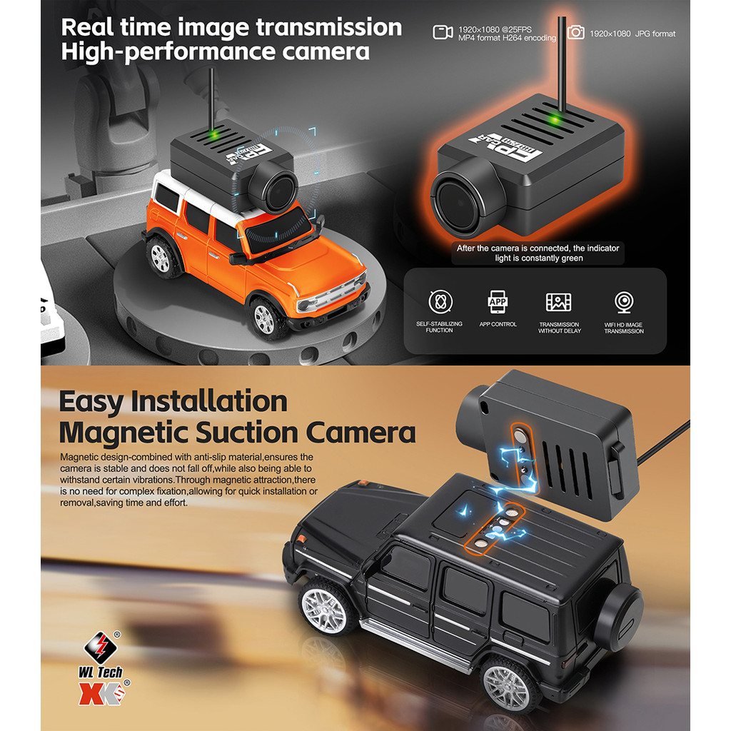 WLtoys 1:64 รถจิ๋ว 6406/6406C พร้อมกล้องในตัว 720P รูปที่ 8