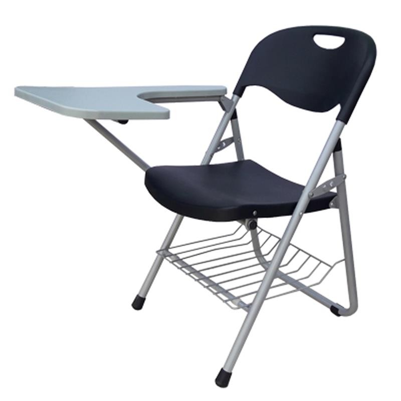 เก้าอี้เลคเชอร์+ตะแกรงวางหนังสือ สีดำ กรีนไลน์ LS123-BK