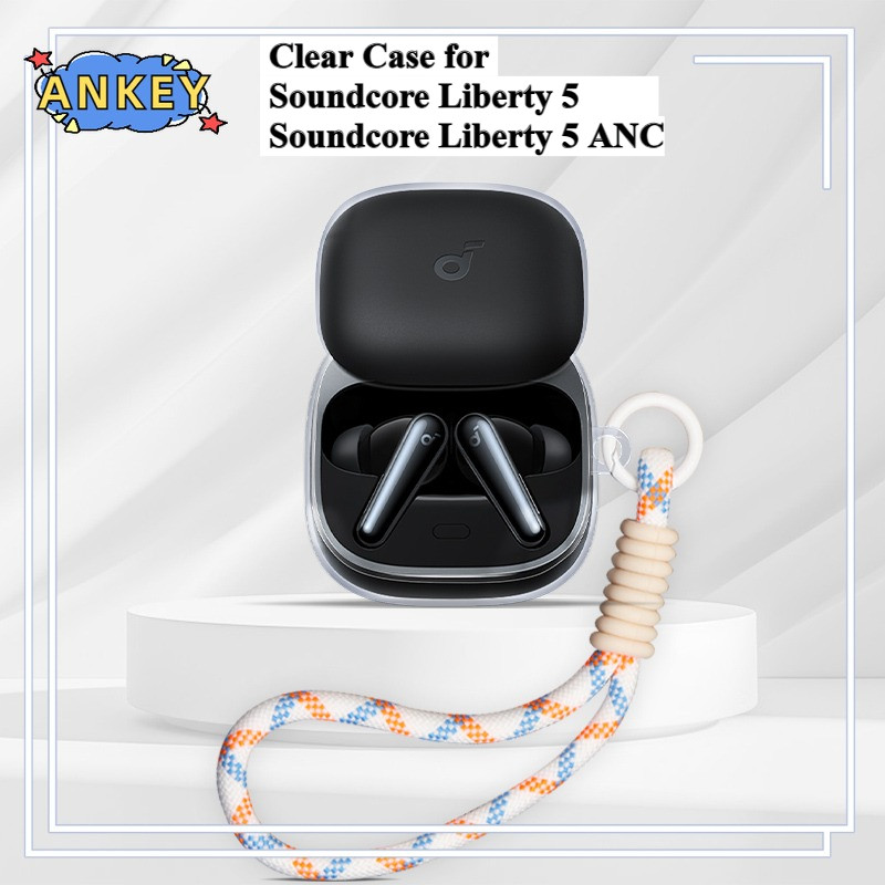 for Anker SoundCore Liberty 5 ANC Case Protective Transparent Clear TPU Covers Bluetooth Earphone Sh
