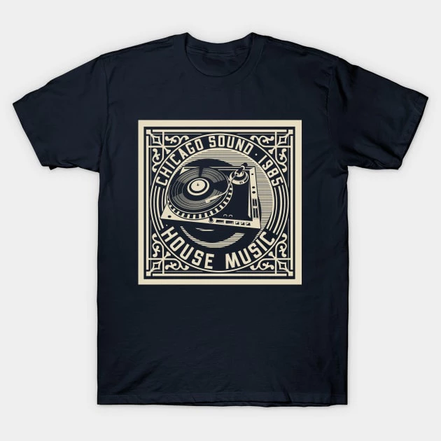 เสื้อยืด Vintage Chicago House Music Cotton 100%