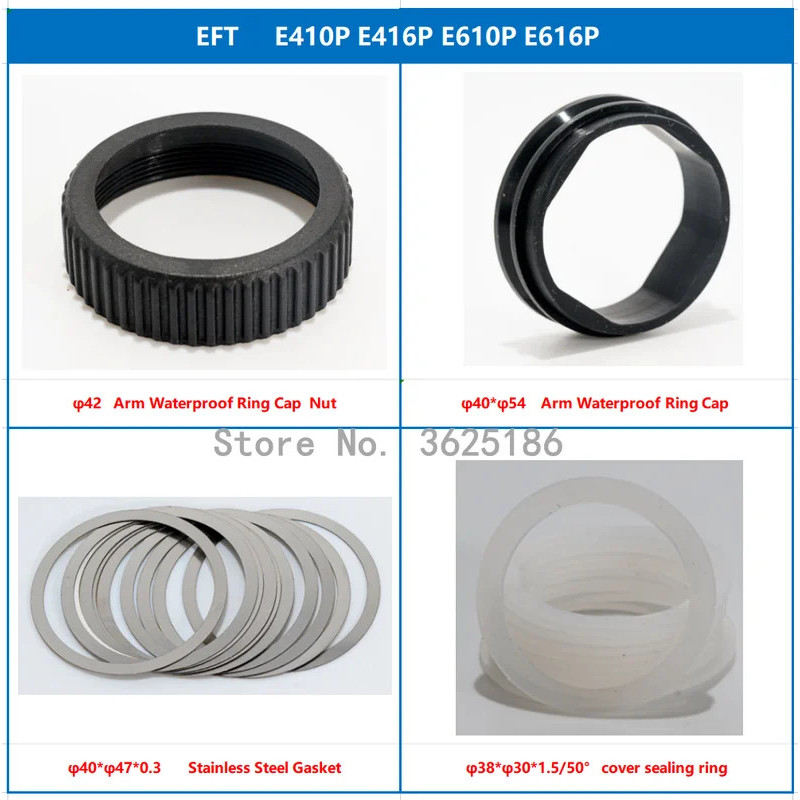 EFT E410P E416P E610P E616P อุปกรณ์เสริมแขนแหวนกันน้ํา/ปะเก็นสแตนเลส/แพ็คสกรู