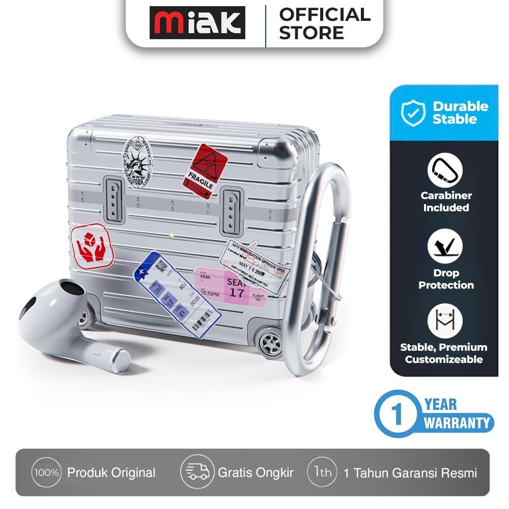 เคสดีไซน์กระเป๋าเดินทาง Miak Signature เข้ากันได้สําหรับ AirPods 3 - Airpods 3 Casing