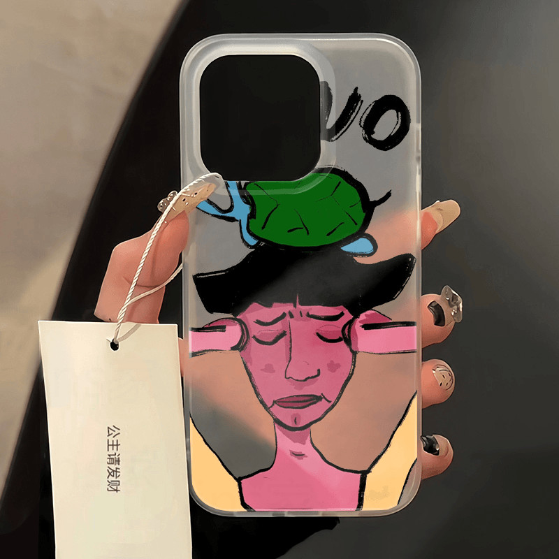 เคสโทรศัพท์สร้างสรรค์ตลกตลกตัวตลกสาวเหมาะสําหรับ iPhone 14 15 16 pormax 14plus 14promax 13promax 12p