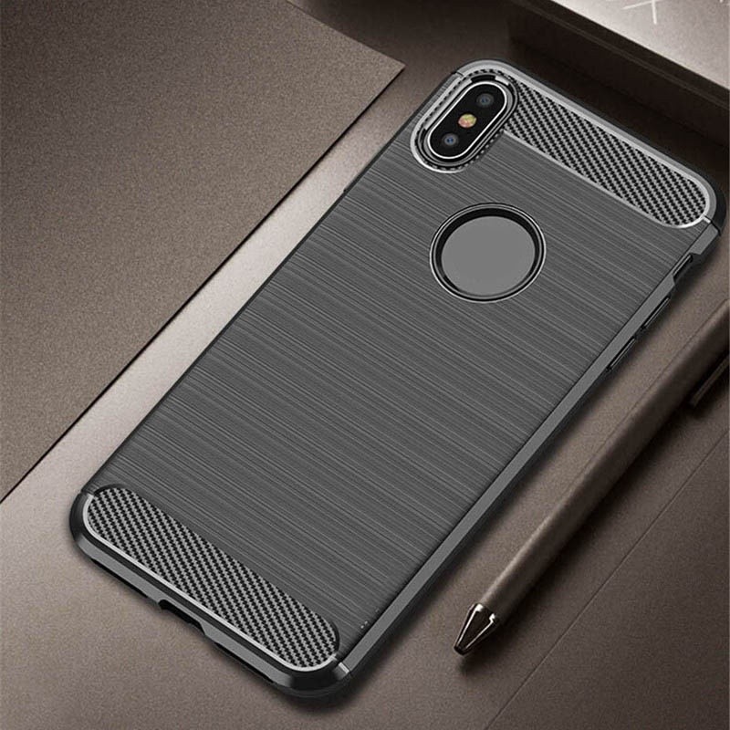 ปลอกกันกระแทกสําหรับ IPhone 16 15Pro SE2 SE3 6S 6 7 8 Plus XR X XS Max ใหม่ซิลิโคนอ่อนนุ่มบางพิเศษคาร์บอนไฟเบอร์กันชน Matte Case Cover