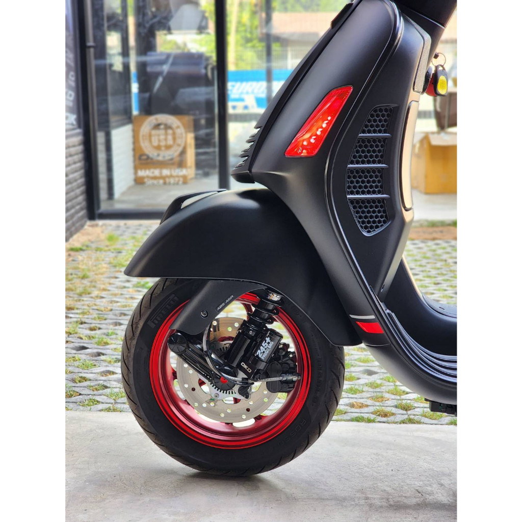 โช๊คOKD รุ่นPiggy Bagยาว245mm สีดำ ใส่Vespa โช๊คOKDแท้ โช๊คแต่งOKD