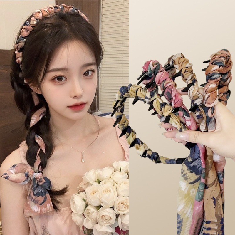 ที่คาดผมลายดอกไม้สไตล์เกาหลีสำหรับผู้หญิง ดีไซน์สวยงามและสวมใส่ง่าย - รูปที่ 3