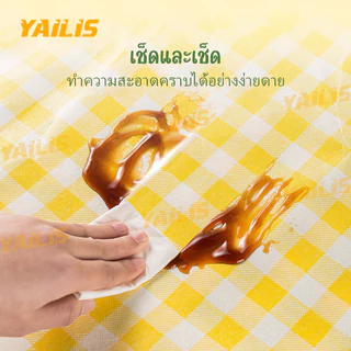 YAiLiS เสื่อปิคนิค ทนต่อการสึกหรอ กันน้ำ กันคราบ ซักได้ ลายสก็อต ขนาดต่างๆ พกพาสะดวก เสื่อ