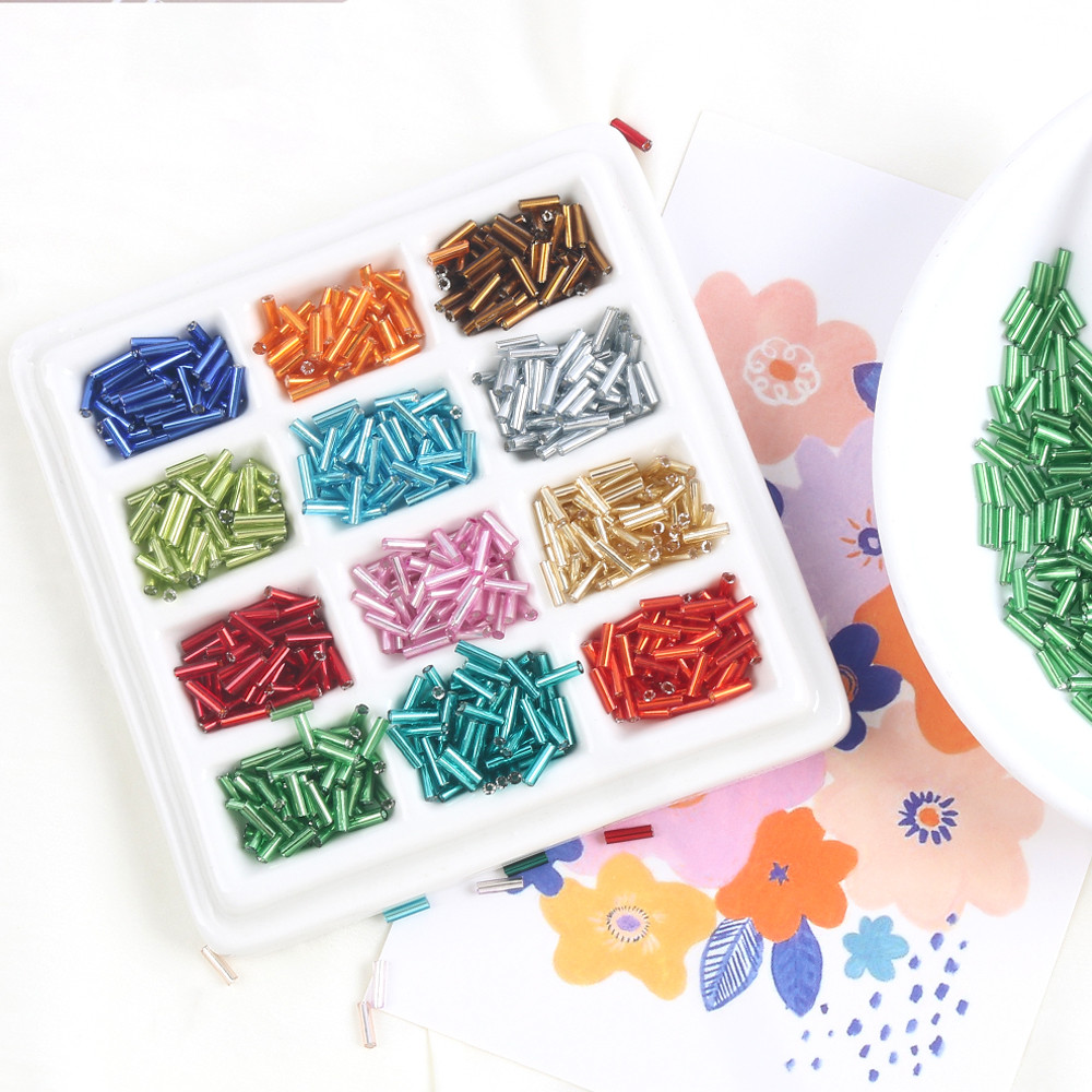 ลูกปัดสีสันสดใส 20 กรัม/ถุง แก้วทรงต่างๆ สำหรับงานเย็บผ้าและงานฝีมือ