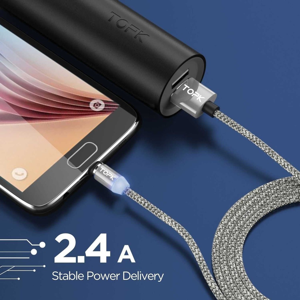 1CLICK2BUY 5V 2.4A Magnetic Micro USB Charger Cable - CS1711