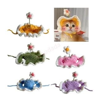 MDD Pet Birthday Puppy Hat หมวกโครเชต์สําหรับสุนัขและแมวสําหรับหมวกสัตว์เลี้ยงขนาดกลางขนาดเล็ก
