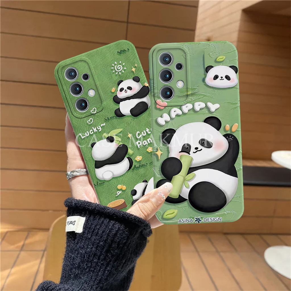 สําหรับ Samsung A52 A52s A13 A23 A32 A33 A53 A72 A73 ซิลิโคน Motif P4nda กันชนปลอก Softcase