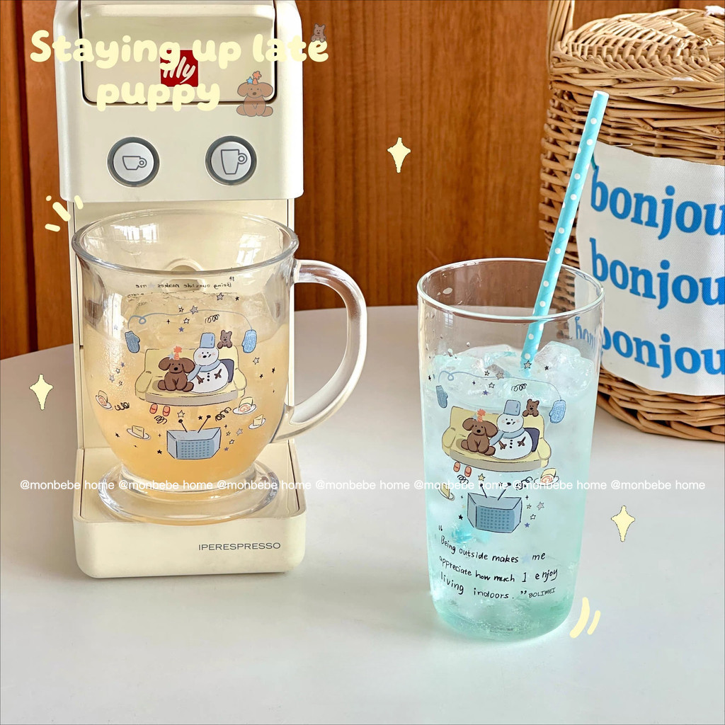 แก้วน้ำ แก้วกาแฟ insตุ๊กตาหิมะ⛄️น่ารัก 400ml （ทนต่ออุณหภูมิสูง ใช้ได้ไมโครเวฟและเครื่องล้างจาน） พร้อมส่ง – โปรปัง