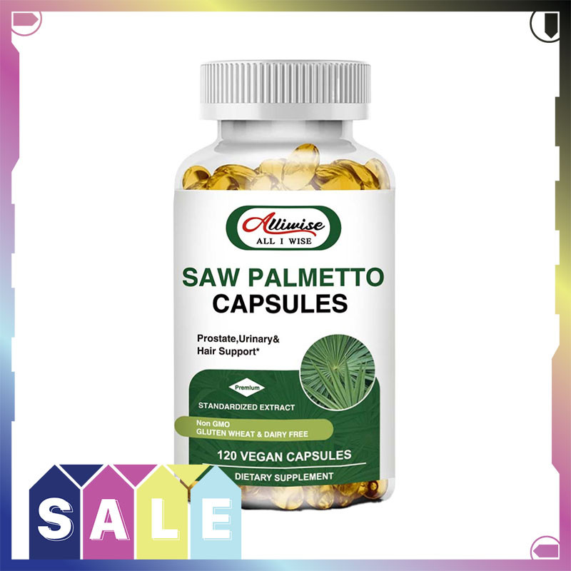 Alliwise Saw Palmetto Capsules สนับสนุนสุขภาพต่อมลูกหมากในทางเดินปัสสาวะ ตัวบล็อก DHT ช่วยให้ผมยาวเร็วขึ้น