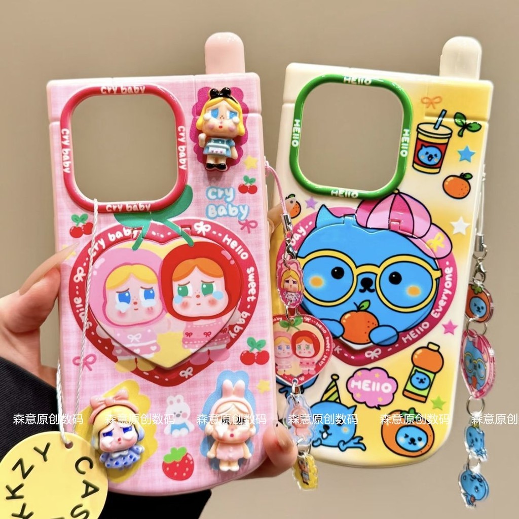 เคสโทรศัพท์เด็กร้องไห้สามมิติสีแดงเหมาะสําหรับ iPhone11/12/13/14/15/16 12Promax 11Promax 12Pro 14plu