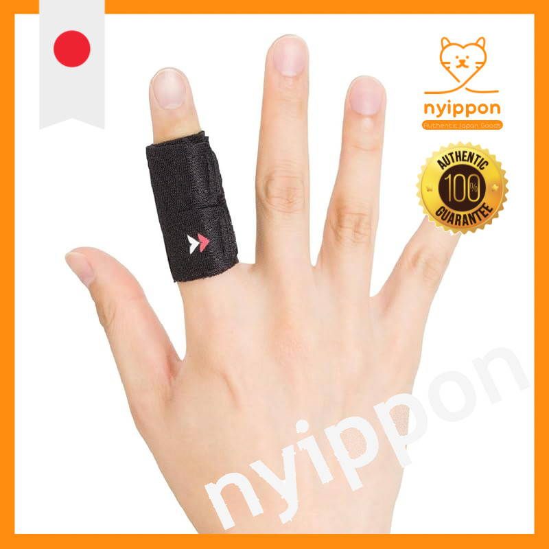 ZAMST Finger Support Wrap - 1 Finger and 2 Finger Options for Volleyball and Basketball - Black (S/M