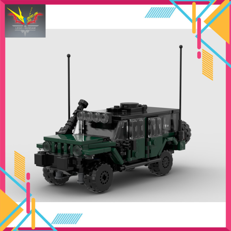 MOC Assembly Toy Military Model Army Jeep J8 Camo