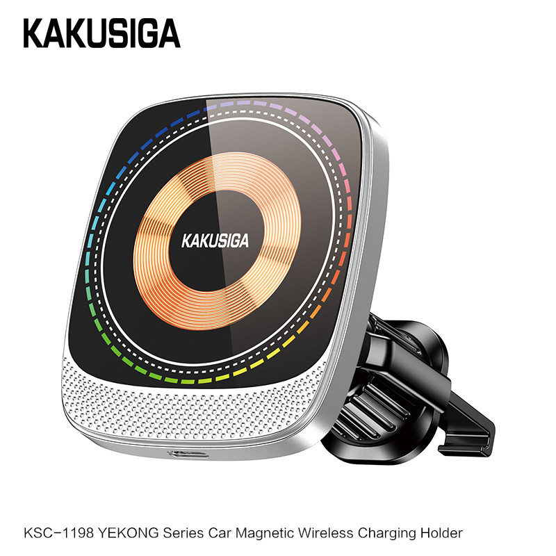 ที่วางโทรศัพท์ในรถยนต์ แบบไร้สาย ระบบเซ็นเซอร์อัตโนมัติ ชาร์จไว KAKU 15W AC2