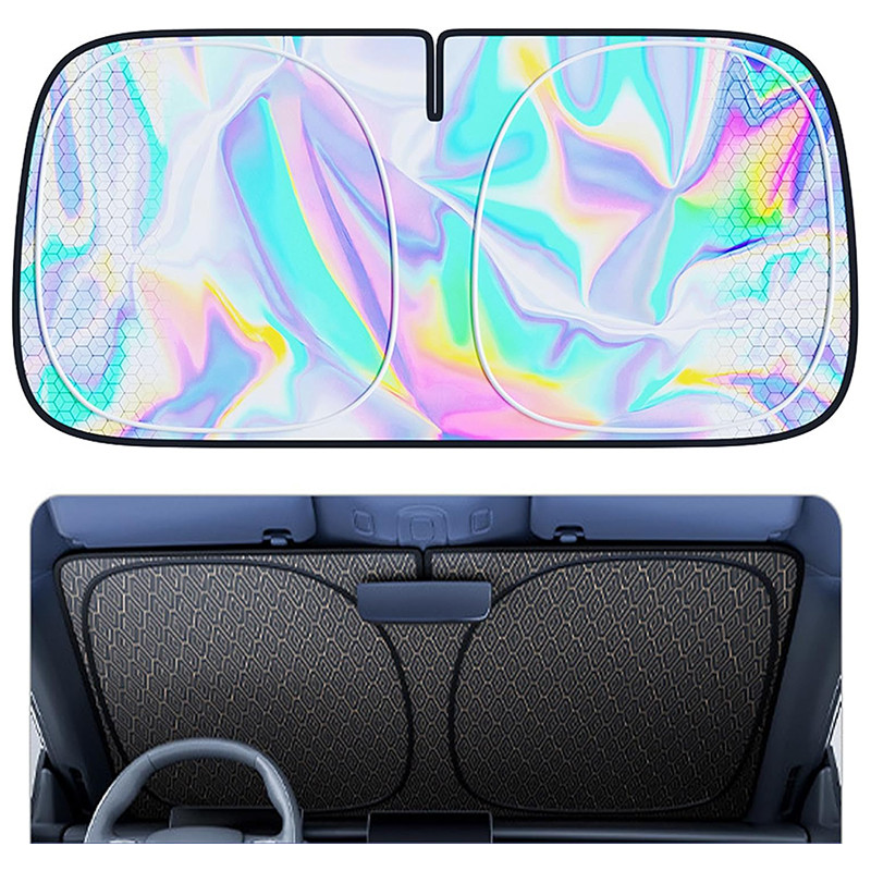 carboss ร่มกันแดดในรถ laser ม่านบังแดด ที่บังแดดในรถยนต์ บังแดดรถยนต์ บังแดดหน้ารถ. - รูปที่ 6