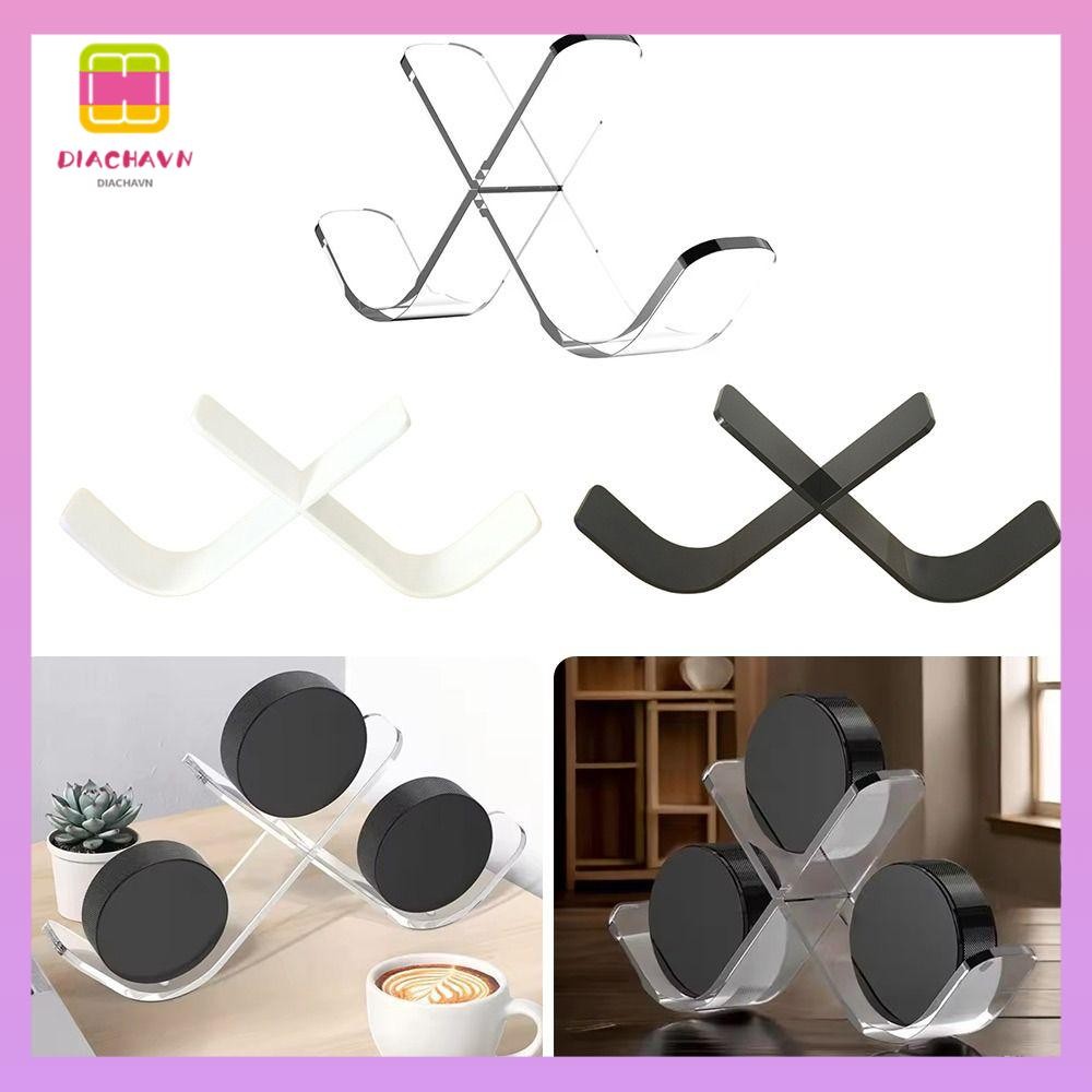 DICHAVN Hockey Puck Display, Triple กีฬาตกแต่ง Ice Hockey Puck Display Stand Holder, อะคริลิคโปร่งใส