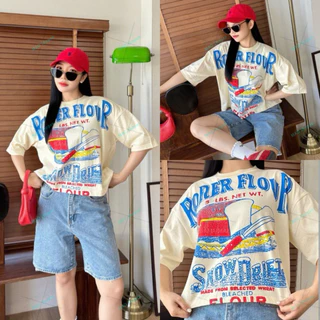 COD✅ (จัดส่งในกรุงเทพฯ) MAO Shop 🧸เสื้อยืดโอเวอร์ไซส์ Oversize ผ้าดิบ SHE รวมลาย เสื้อน่ารัก เสื้อหวานๆ