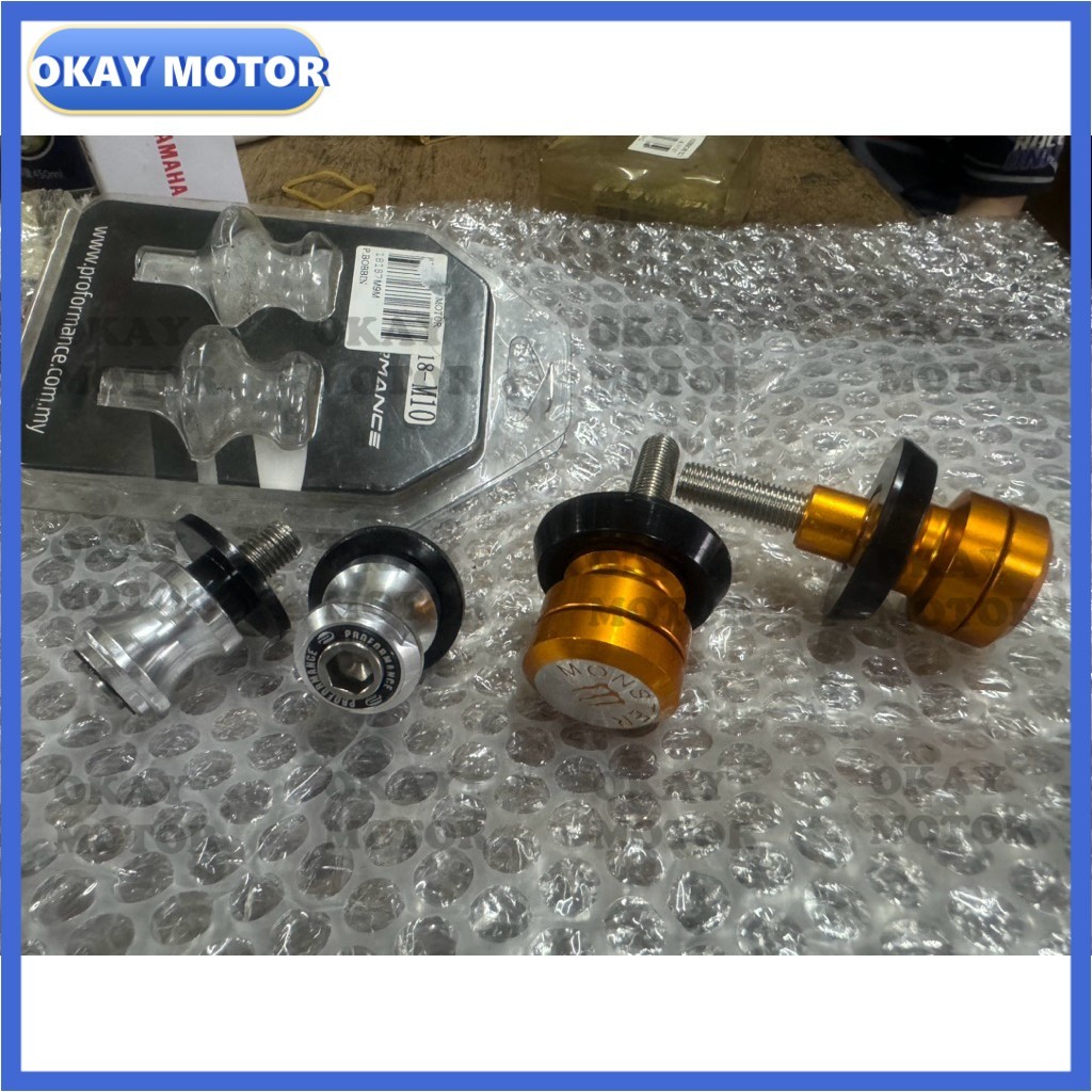 รถจักรยานยนต์ Bobbin Swing Arm Spool M10 kawasaki ER6N Versys ninja 250 Z250 KTM DUKE ZX6R ZX10R Pad