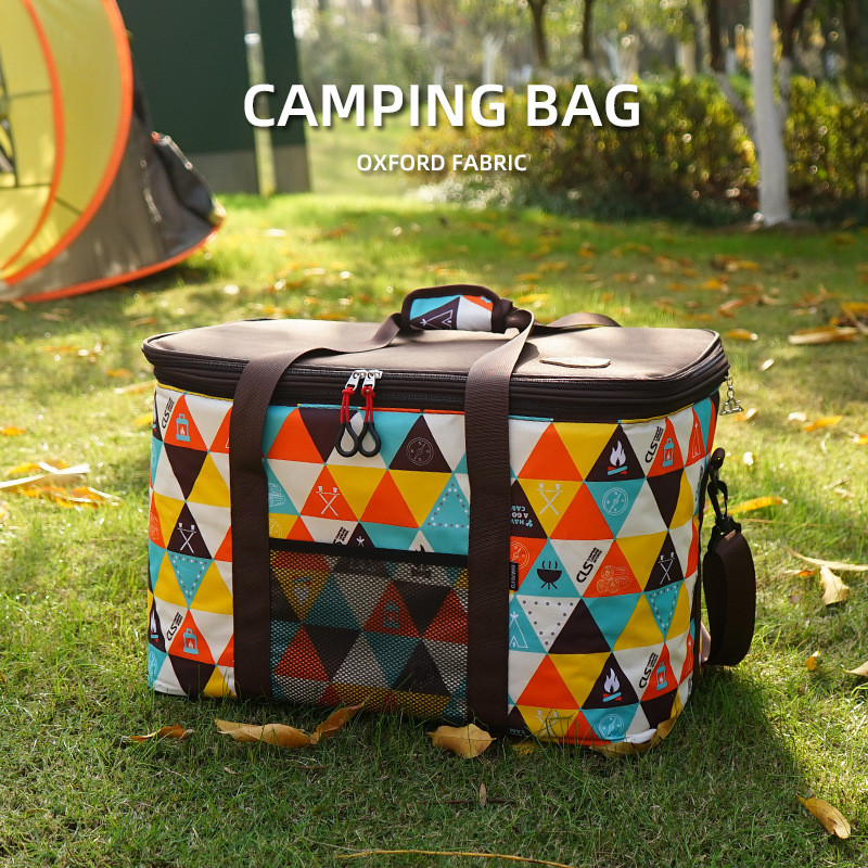 CLS กลางแจ้งขนาดใหญ่-ความจุ Camping กระเป๋าปรับความสูง Sundries กล่องเก็บ Camping กระเป๋าถือ Self-Dr