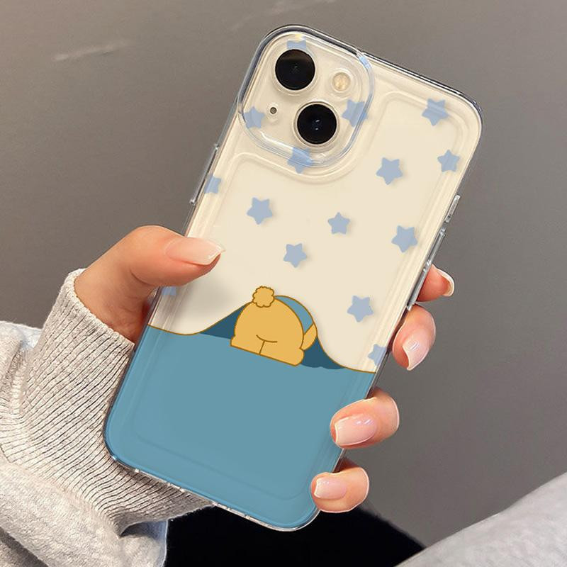 เหมาะสําหรับ Apple 15promax เคสโทรศัพท์ใหม่ iphone14 ความรู้สึกระดับไฮเอนด์ 13pro Star ผ้านวม Pooh 1