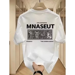 แฟชั่นเสื้อยืดแขนสั้นคอกลมสีดำขนาดใหญ่สไตล์เรโทรสำหรับผู้ชาย เสื้อยืด oversize เสื้อยืด เสื้อยืดคู่รัก