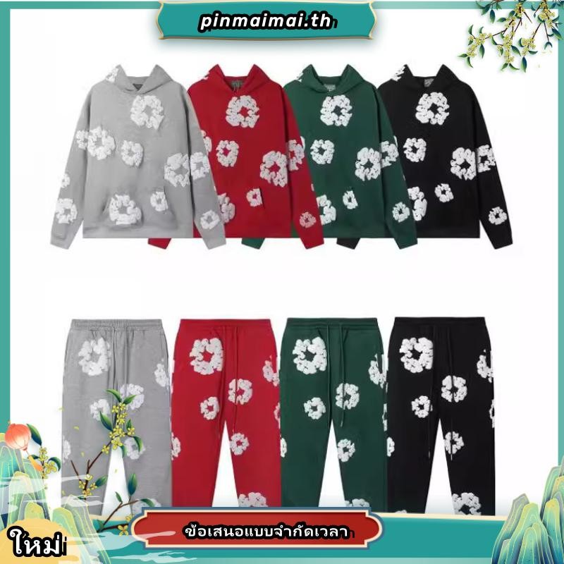 Denim TEARS Cotton Foam พิมพ์กางเกงขาสั้นลําลองสําหรับบุรุษและสตรี