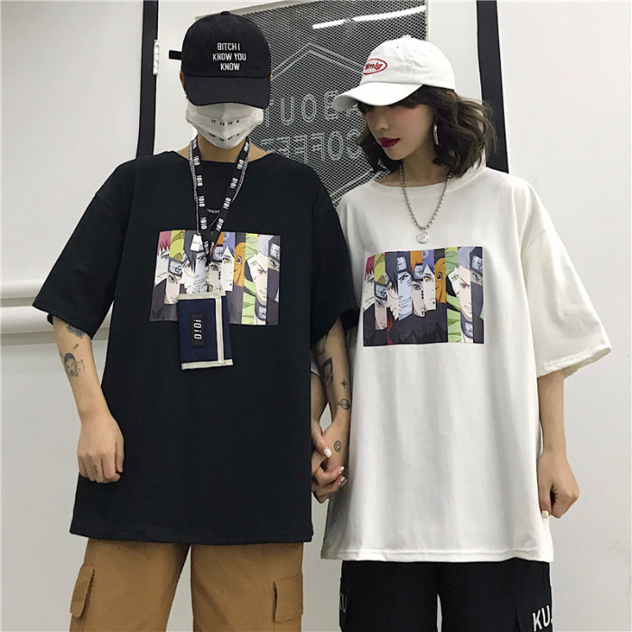 Top-show🔥 เสื้อคู่​รัก เสื้อยืด ชาย หญิง ครอปโอเวอร์ไซส์ สไตล์เกาหลี ผู้หญิง แฟนกันต้องมี oversize  