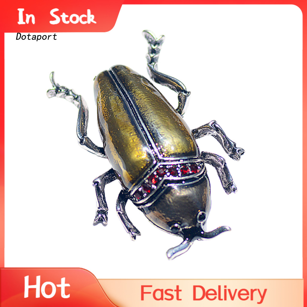 Kddt- Vivid Electroplating Lapel Pin โลหะผสมที่ไม่ซ้ํากัน Beetle Shape เคลือบ Pin เสื้อผ้าเครื่องประดับ