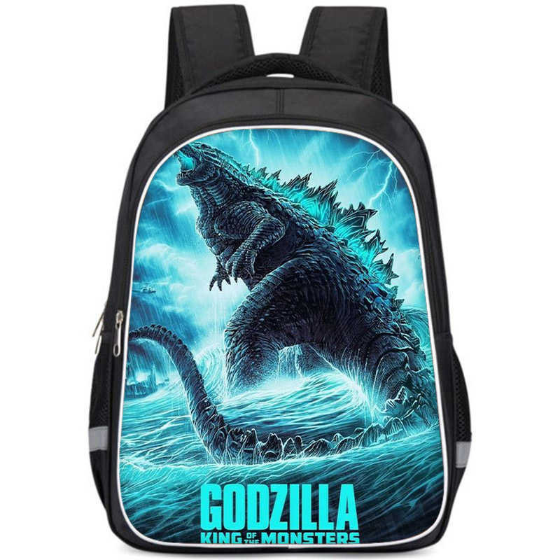Godzilla vs. King Kong backpack ก็อดซิลล่า กระเป๋าเป้สะพายหลังขนาดใหญ่ความจุกระเป๋าเป้สะพายหลังสามมิตินักเรียนชั้นประถมศึกษา