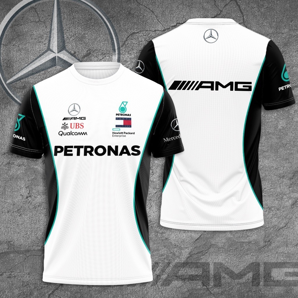 ร้อน!! Mercedes F1 AMG ฤดูร้อนผู้ชาย Racing 3D พิมพ์เสื้อยืดผู้ชายของขวัญ XS-6XL