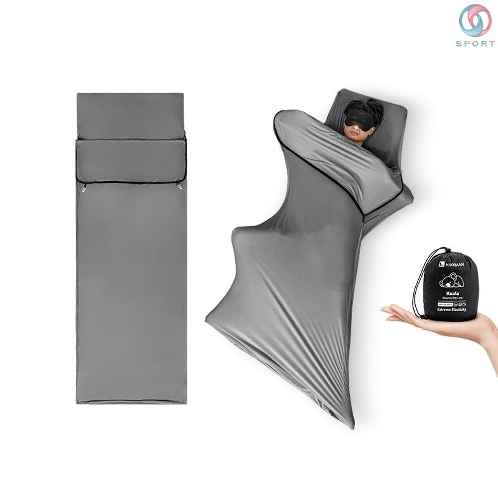 【⚽Sportstarsleeping Bag Liner น้ําหนักเบาถุงนอนยืดหยุ่นสูง Liner Outdoor Camping Travel Hotel Sleepi