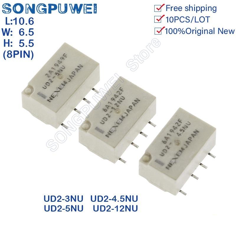 ✧ จัดส่งฟรี10 UD2-3NU 1A UD2-4.5NU UD2-5NU UD2-12NU รีเลย์สัญญาณ3V 4.5V 5V SM