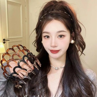 2024 ที่คาดผมหวียาวฟันที่เรียบง่ายหญิงล้างหน้าที่คาดผมแรงดัน