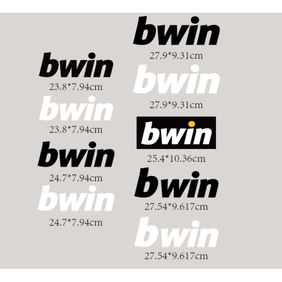 BWIN Sponsor Patch ป้ายแพทช์ฟุตบอลถ่ายเทความร้อน